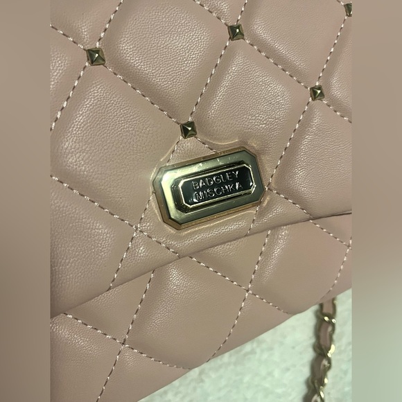 NWT BADGLEY MISCHKA Quilted Vegan Leather Blush pink  purse💗 - Picture 7 of 8
